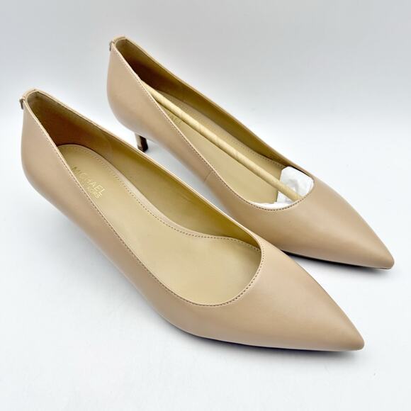 Michael Kors Womens Alina Flex Kitten Pump US 7 M Blush Beige Leather NIB - Picture 6 of 13